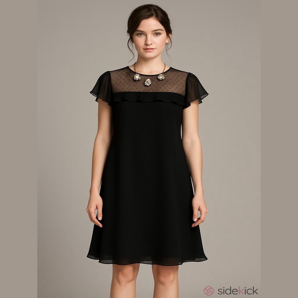 Nanette Lepore black cold shoulder shift dress NWT